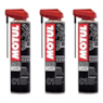 KIT 3 DESENGRAXANTE CORRENTE MOTUL CHAIN CLEAN C1 400 ML