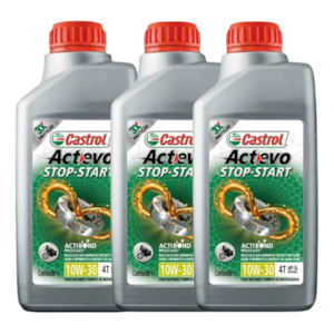 KIT 3 OLEO CASTROL ACTEVO STOP-START 10W30 4T