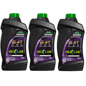 KIT 3 OLEO HEXXLUB ULTRA 4T 20W50 SL