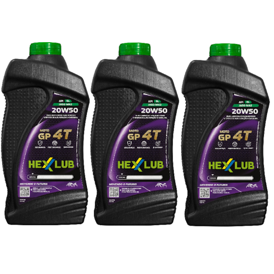 KIT 3 OLEO HEXXLUB ULTRA 4T 20W50 SL