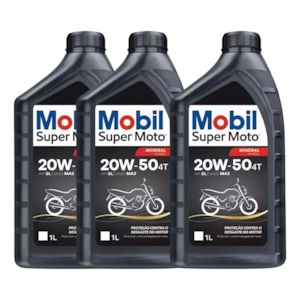 KIT 3 OLEO MOBIL 4T 20W50 MINERAL LITRO