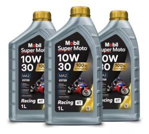 KIT 3 OLEO MOBIL 4T MX 10W30 SUPER MOTO 100% SINTÉTICO