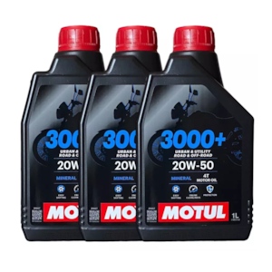 KIT 3 OLEO MOTUL 3000 4T 20W50 MINERAL