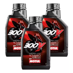 KIT 3 OLEO MOTUL 300V 4T 10W40 100% SINTETICO 