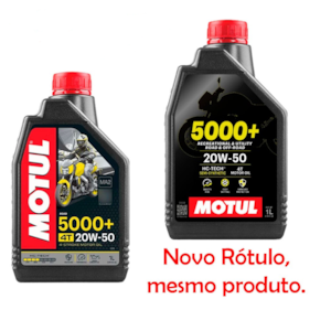 KIT 3 OLEO MOTUL 5000+ 4T 20W50 SEMI SINTETICO