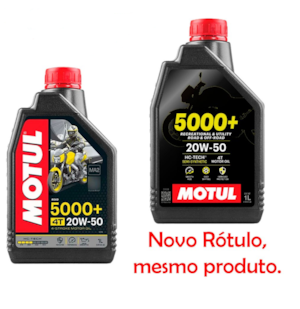 KIT 3 OLEO MOTUL 5000+ 4T 20W50 SEMI SINTETICO