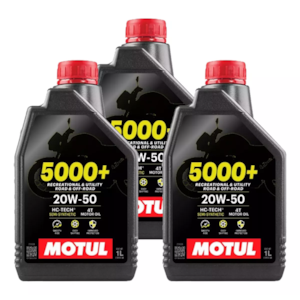 KIT 3 OLEO MOTUL 5000+ 4T 20W50 SEMI SINTETICO