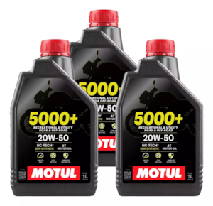 KIT 3 OLEO MOTUL 5000+ 4T 20W50 SEMI SINTETICO