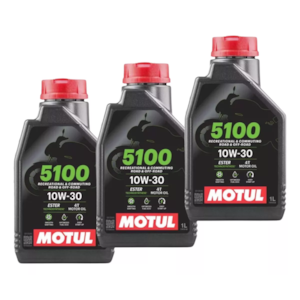 KIT 3 OLEO MOTUL 5100 4T 10W30 SEMI SINTETICO