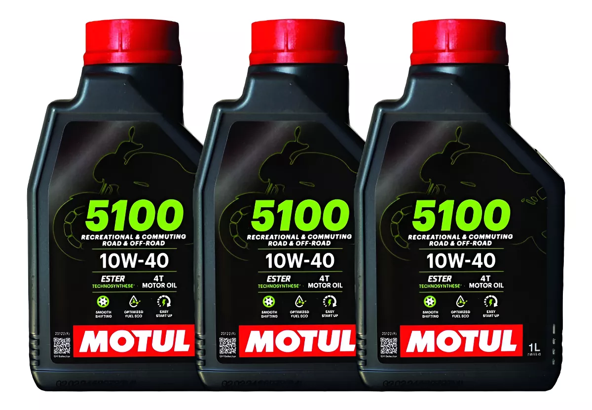 KIT 3 OLEO MOTUL 5100 4T 10W40 - Paulinho Motos