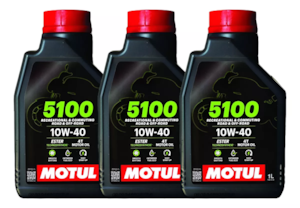 KIT 3 OLEO MOTUL 5100 4T 10W40