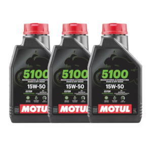 KIT 3 OLEO MOTUL 5100 4T 15W50 