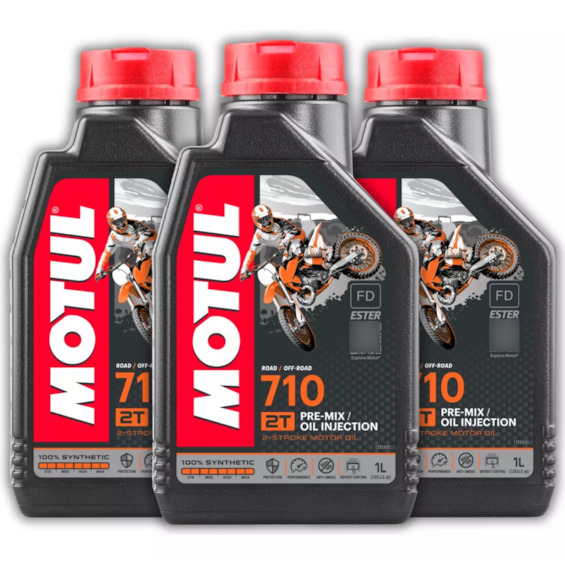 KIT 3 OLEO MOTUL 710 2T 