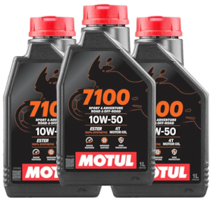 KIT 3 OLEO MOTUL 7100 4T 10W50 SINTETICO