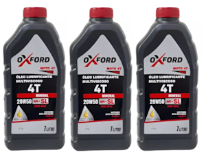 KIT 3 OLEO OXFORD 4T 20W50 MINERAL 