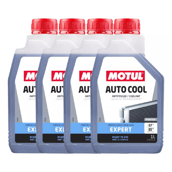 KIT 4 ADITIVO RADIADOR MOTUL AUTO COOL EXPERT -37C 1L (AZUL)