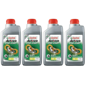 KIT 4 OLEO CASTROL ACTEVO STOP-START 10W30 4T