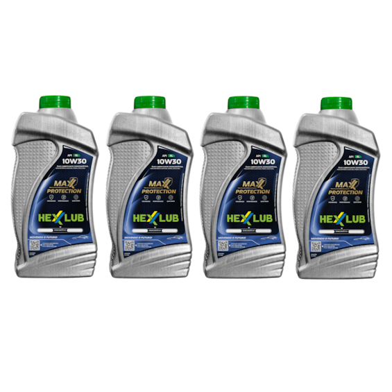 KIT 4 OLEO HEXXLUB 4T 10W30 SL SEMI SINTÉTICO KIT 4 OLEO HEXXLUB 4T 10W30 SL SEMI SINTÉTICO