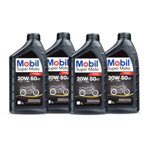 KIT 4 OLEO MOBIL 4T 20W50 MINERAL LITRO