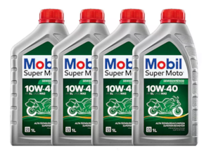 KIT 4 OLEO MOBIL 4T MX 10W40 SEMI SINTETICO