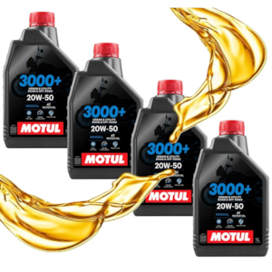 KIT 4 OLEO MOTUL 3000 4T 20W50 MINERAL