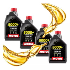 KIT 4 OLEO MOTUL 5000+ 4T 20W50 SEMI SINTETICO