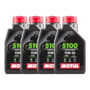 KIT 4 OLEO MOTUL 5100 4T 10W30 SEMI SINTETICO