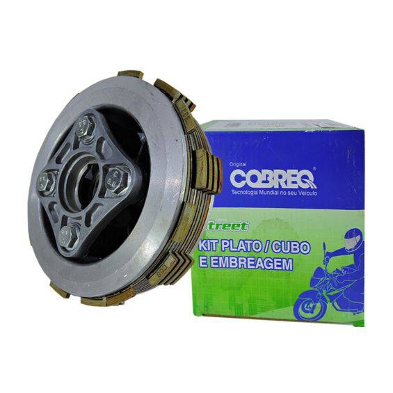 Kit Embreagem Completa Cobreq (plato / Cubo / Discos) YES 125 / Intruder 125 / Katana