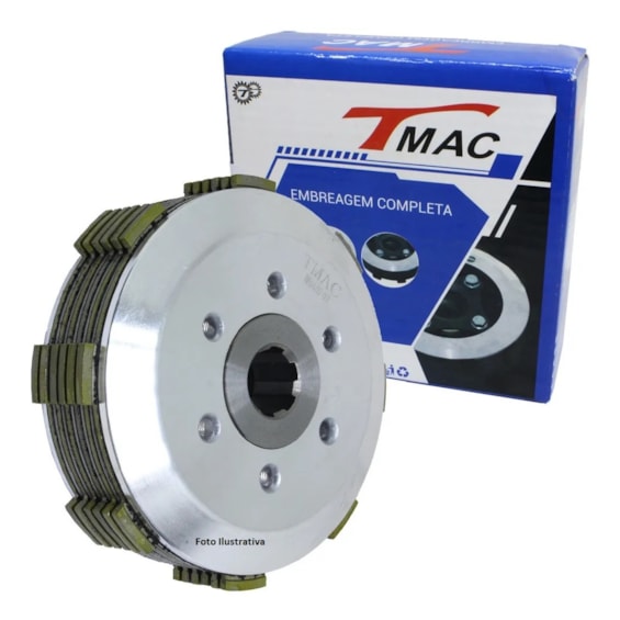 Kit Embreagem Completa TMAC (plato / Cubo / Discos) Factor 150 / Fazer 150 / Crosser 150