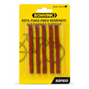 KIT REPARO PNEU MACARRÃO  5 UNID - BOM-3623
