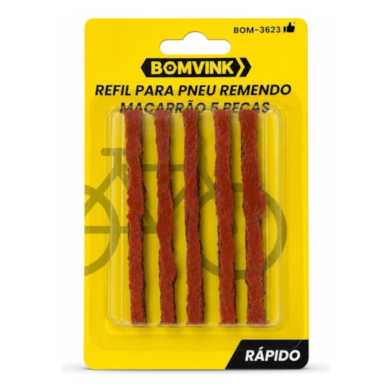 KIT REPARO PNEU MACARRÃO 5 UNID (BOMVINK) BOM-3623