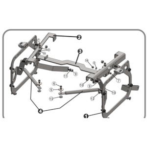 Kit Suporte Base Fixação SCAM Bau Lateral Monokey