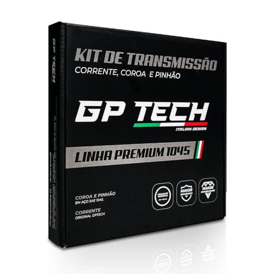 KIT TRANSMISSÃO RELAÇÃO GP TECH BIZ 125 2005-22 / BIZ 110 16-22 S/ RETENTOR (C-34 P-14T 428H-106L)