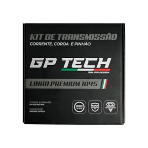 KIT TRANSMISSÃO RELAÇÃO GP TECH BROS 150 2006-15 S/ RETENTOR