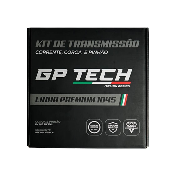 KIT TRANSMISSÃO RELAÇÃO GP TECH YBR 125 / FACTOR 125 C/ RETENTOR