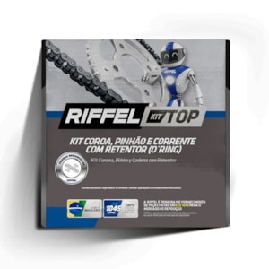 KIT TRANSMISSÃO RELAÇÃO RIFFEL DK 160 23-25 C/ RETENTOR (C-44 P-15 428HO-120L) TOP