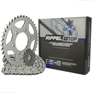 KIT TRANSMISSÃO RELAÇÃO RIFFEL FAN-CARGO 14-18 CG 125I C/ RETENTOR (C-43 P-14 428HO-118L) TOP