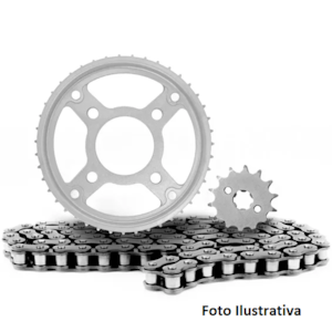 KIT TRANSMISSÃO RELAÇÃO RIFFEL FAZER 250 06-17 C/ RETENTOR (C-45 P-15 428HO-132L) TOP