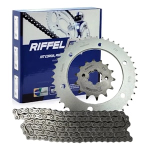 KIT TRANSMISSÃO RELAÇÃO RIFFEL FAZER FZ15 22-26 S/ RETENTOR (C-41 P-14 428H-128L) TITANIUM