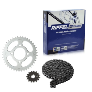 KIT TRANSMISSÃO RELAÇÃO RIFFEL TITAN-FAN-CARGO 160 16-26 S/ RETENTOR (C-44 P-15 428H-118L) TITANIUM