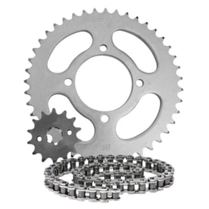 KIT TRANSMISSÃO RELAÇÃO RIFFEL XTZ 250 LANDER 06-08  S/ RETENTOR (C-46 P-15 428H-130L) TITANIUM