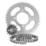 KIT TRANSMISSÃO RELAÇÃO RIFFEL XTZ 250 LANDER 06-08  S/ RETENTOR (C-46 P-15 428H-130L) TITANIUM