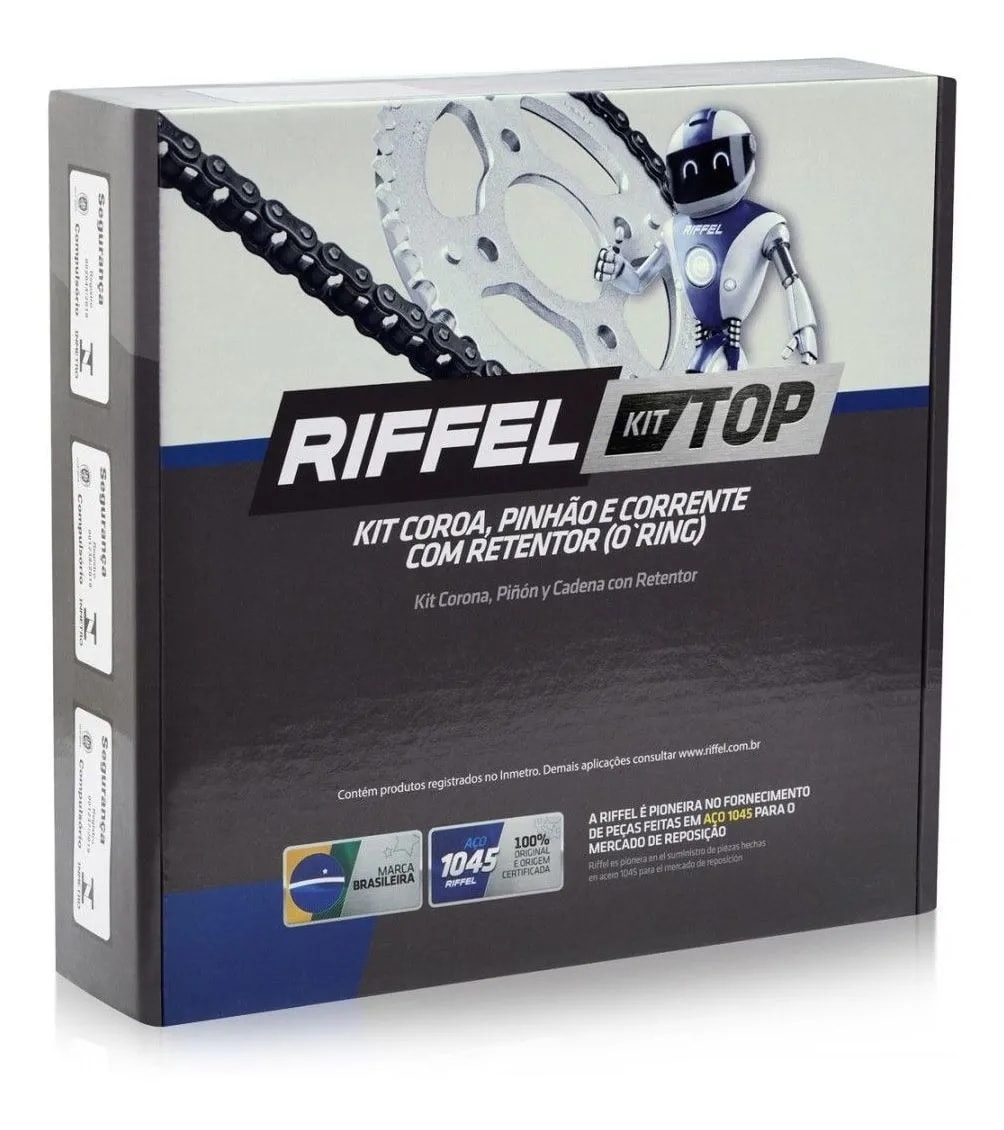 Kit Transmissão Relação Riffel XTZ 250 Lander 2006-15 C/ Retentor