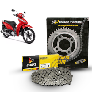 Kit Transmissão Relação TORK BIZ 125 (corrente Starke)