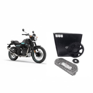 KIT TRANSMISSÃO RELAÇÃO VAZ ROYAL HIMALAYAN 411 2016-  SCRAM 411 2022- C/ RETENTOR