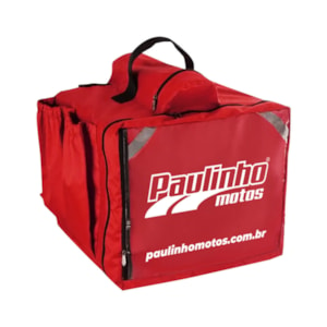 MOCHILA PIZZA ISOBAG 45L CEK PRETA OU VERMELHA LOGO PAULINHO MOTOS 