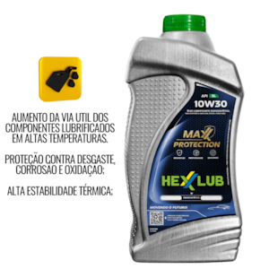 OLEO HEXXLUB 4T 10W30 SL SEMI SINTÉTICO 1L