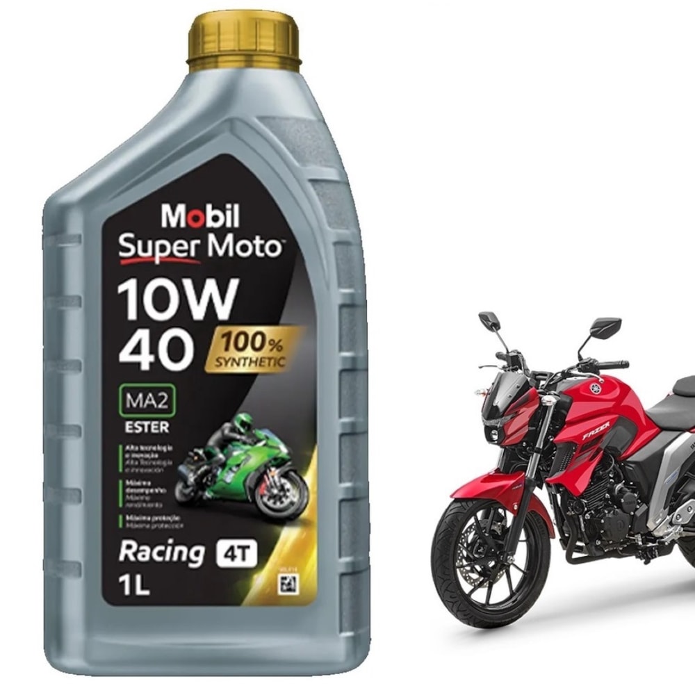 Óleo Mobil 4T MX 10W40 Super Moto 100% Sintético 1L: Excelência em ...