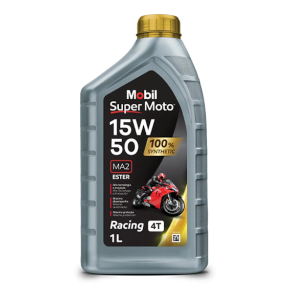 OLEO MOBIL 4T MX 15W50 SUPER MOTO 100% SINTÉTICO 1L