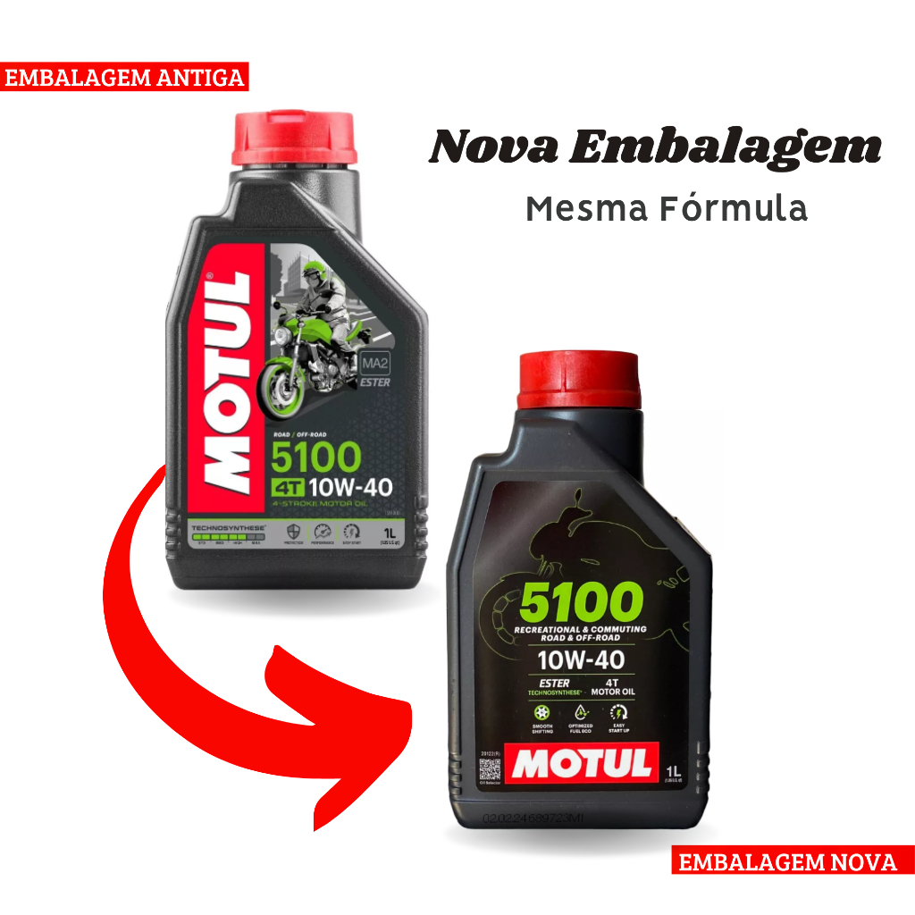 KIT 3 OLEO MOTUL 5100 4T 10W40 - Paulinho Motos